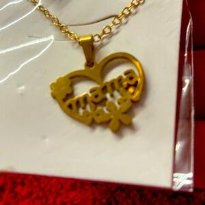 Mama necklace and earrings